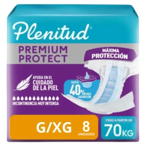 PAÑAL ADULTO PLENITUD PREMIUM 8 UND TALLA G/XG