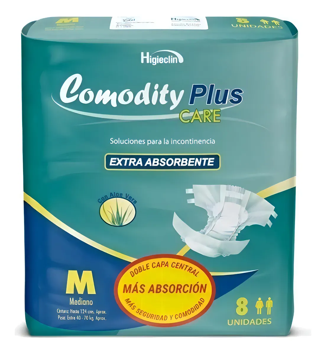 PAÑAL ADULTO COMODITY PLUS 8 UND TALLA M